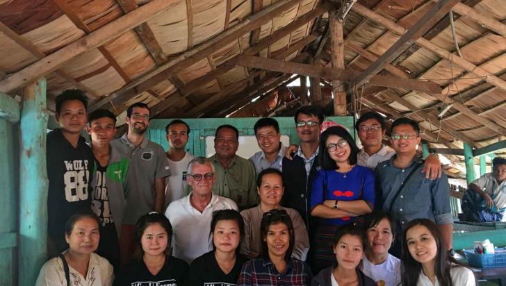 Joint field visit team members together with villagers, village stakeholders and field project staff from KDHW, SMRU and MAM. Photo: UNOPS