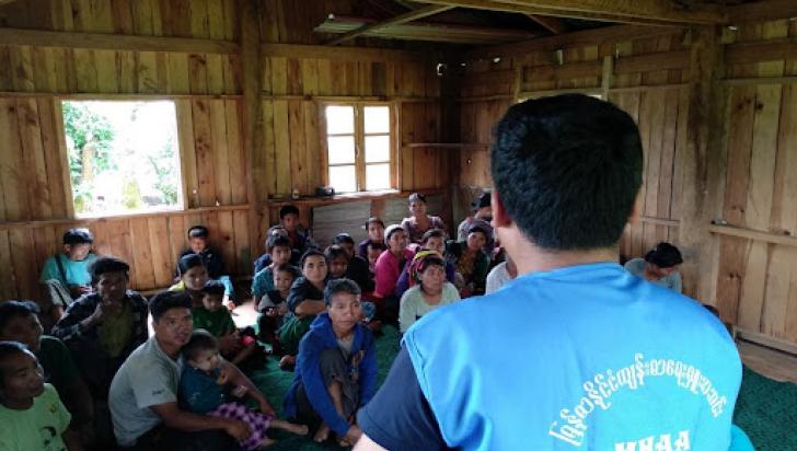 MHAA staff conducting a health education session in Kanpetlet township, Chin State. Photo: MHAA