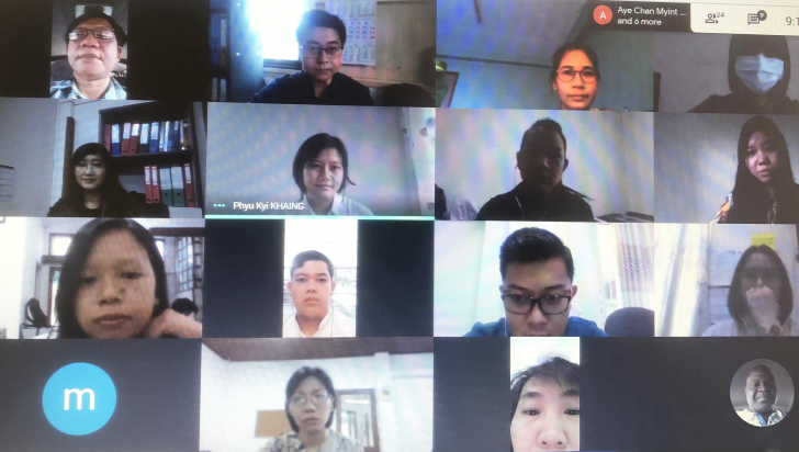 Participants at the virtual meeting for "Detailed Planning and Budgeting kick off Workshop for 2021-2023" in June. PSEA orientation sessions are provided to the Sub-recipients during these workshops. Photo: UNOPS